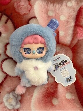 WOWLO! Pikoo Plush Doll in Blue & Pink - Cute Furry Costume